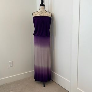 Young Fabulous & Broke Tie-dye Strapless Ombré Maxi Dress